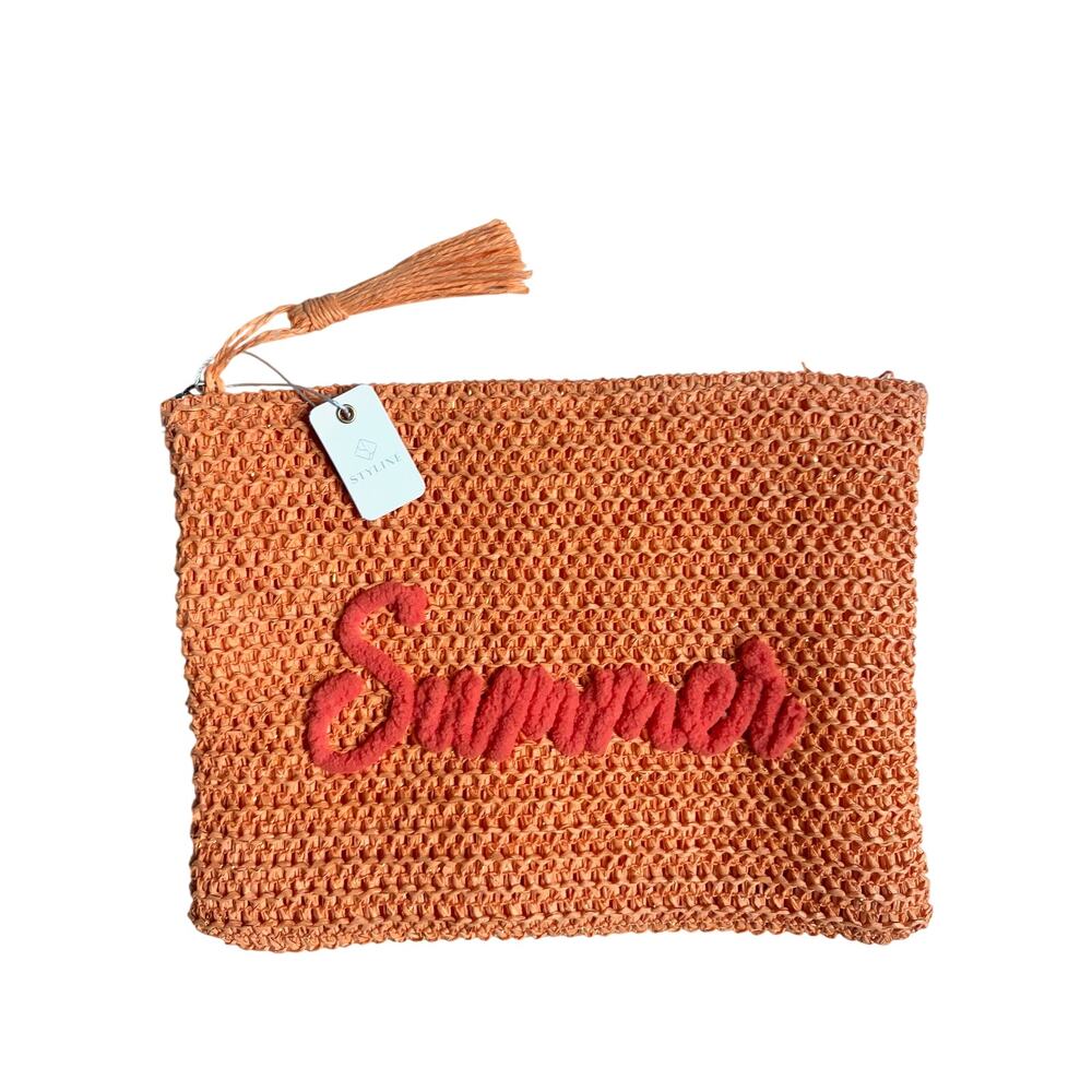 NWT - Styline Summer Straw Pouch (Orange)